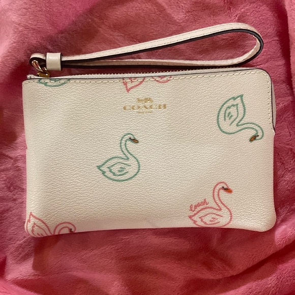 Coach EUC Swan Wristlet - Picture 1 of 15